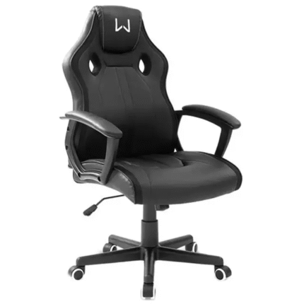 Cadeira Gamer Reclinável Warrior Karna Rodízios Suporta até 120Kg - Preto