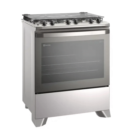 Fogão Electrolux 5 Bocas Efficient Automático Mesa Inox Forno 108,9L FE5IC - Prata - Bivolt